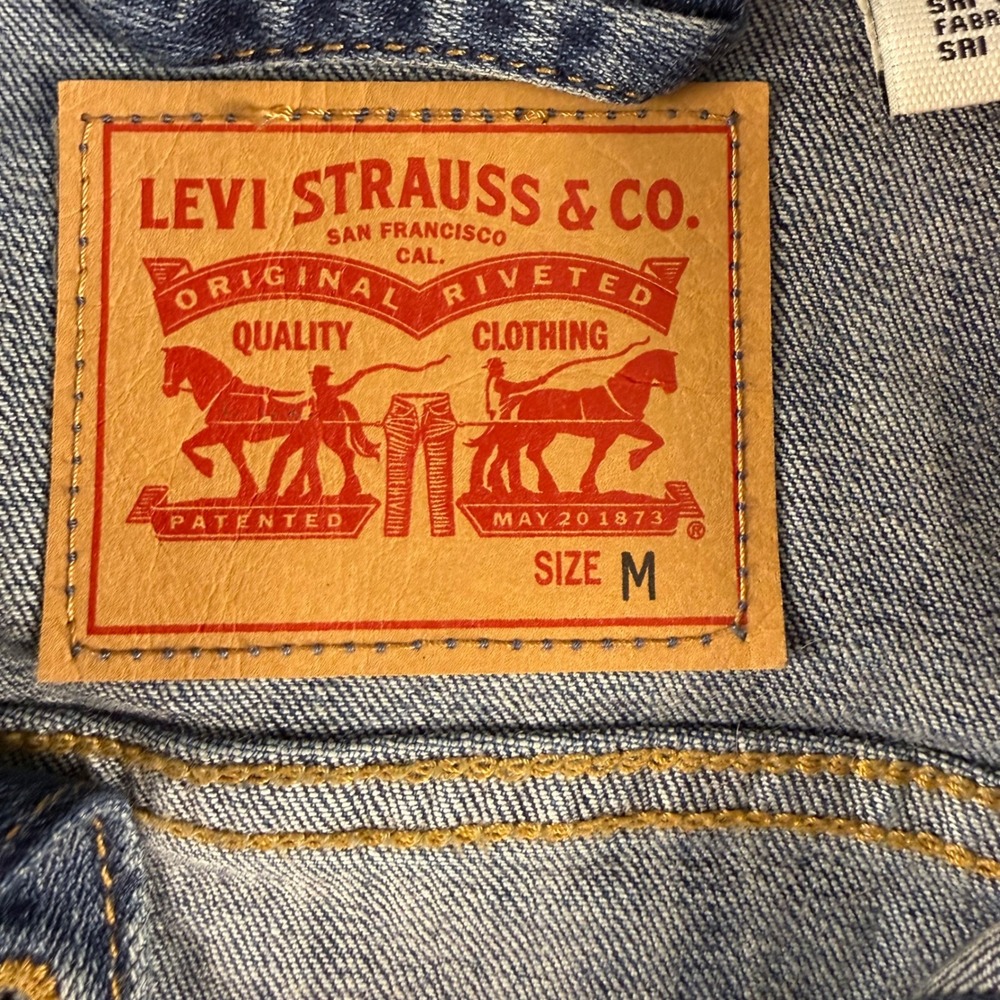 Levis Trucker Jacket Medium Wash Denim Classic Fit Blue Jean Coat Womens M - Picture 3 of 11